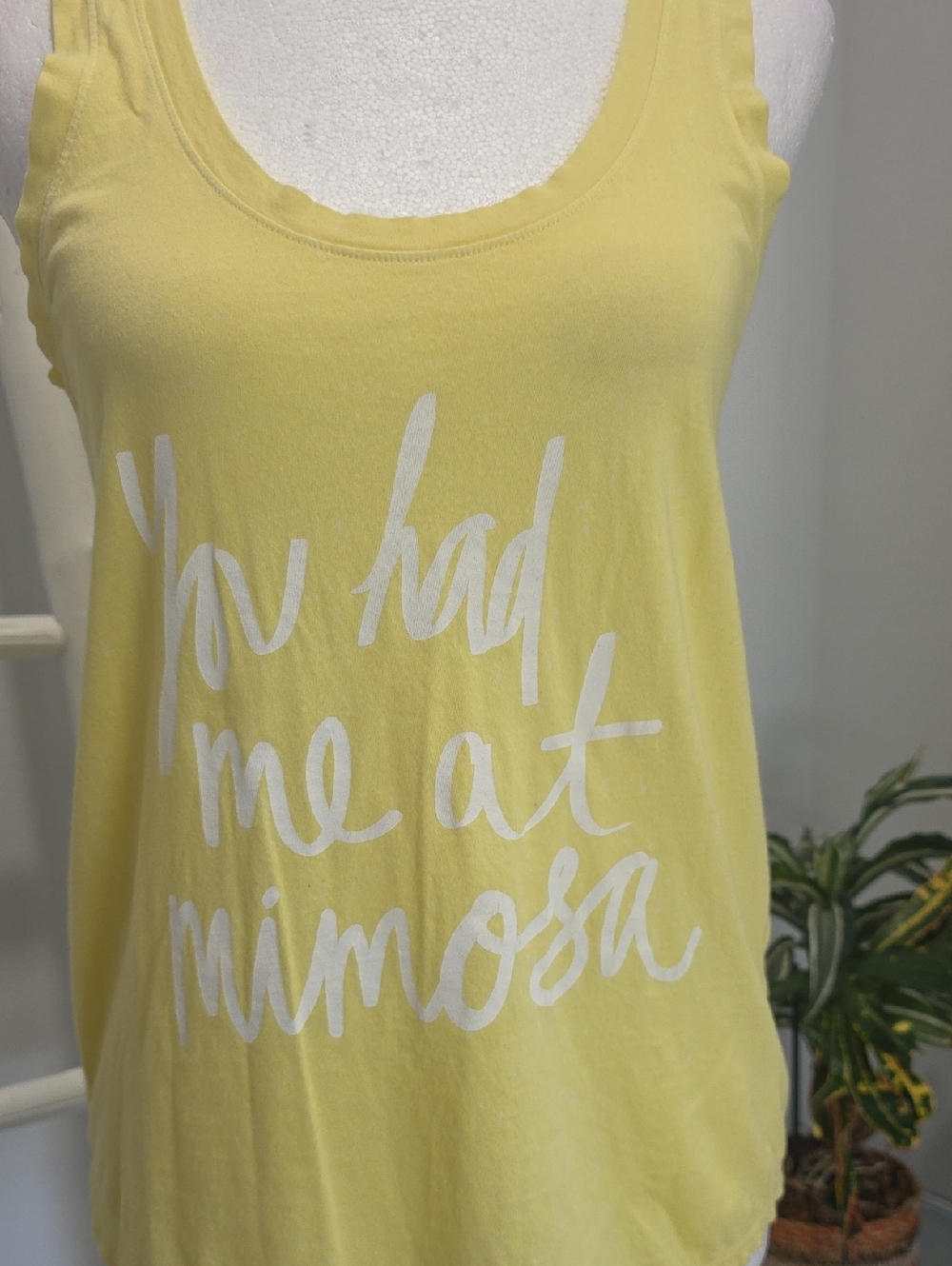 Yellow Women’s Scoop Neck Tank Top - 'You Had Me At Mimosa'